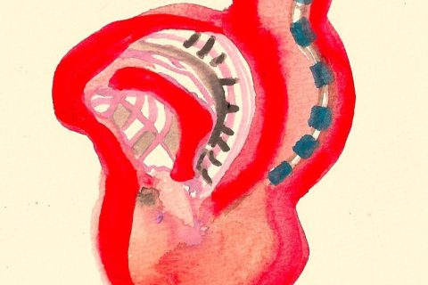 A heart. Gouache on paper 15 x 21 cm. A heart. Gouache on paper 15 x 21 cm.