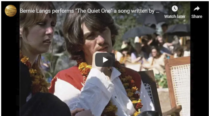 “The Quiet One”: Song by C. Kendrick & Bernie Langs; Recording & Video, Bernie Langs