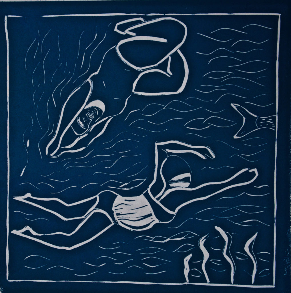 Everybody Swims/Lino Cut