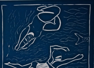 Everybody Swims/Lino Cut