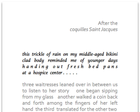 After the coquilles Saint Jacques