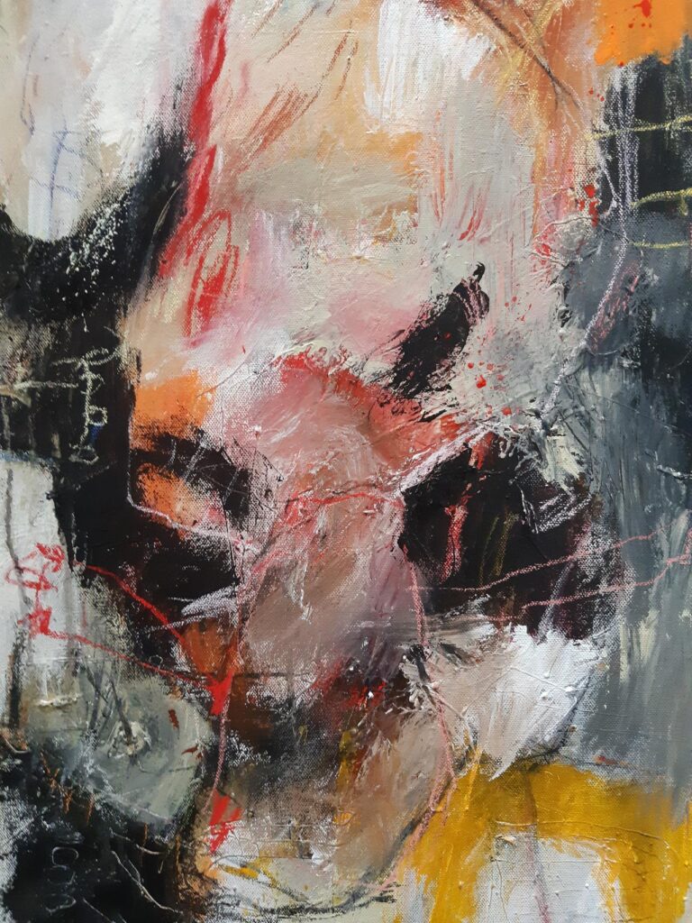 mixed media on canvas, 90 x 90 x 3,5 cm