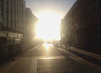 needing a glass of water and following the curve of your collar bone south