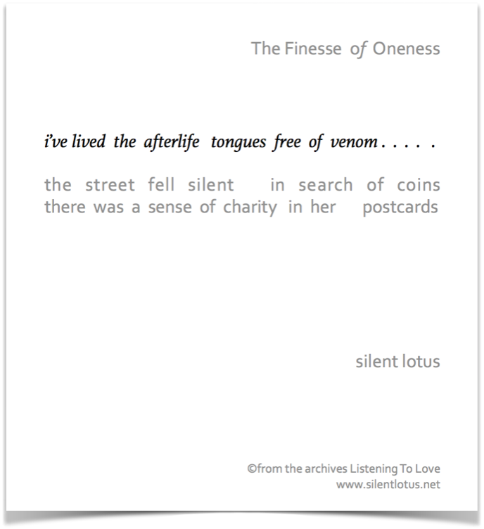 The Finesse of Oneness Open Arts Forum