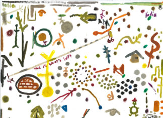 Empty White Spaces on Top of a Village