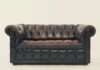 Things I Said to My Therapist brown leather Chesterfield sofa