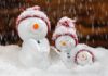 Snowmen snowman with red and white hat