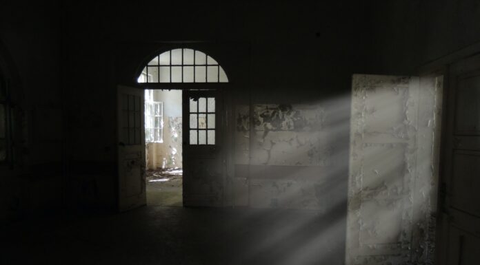 Parkinson’s white wooden door