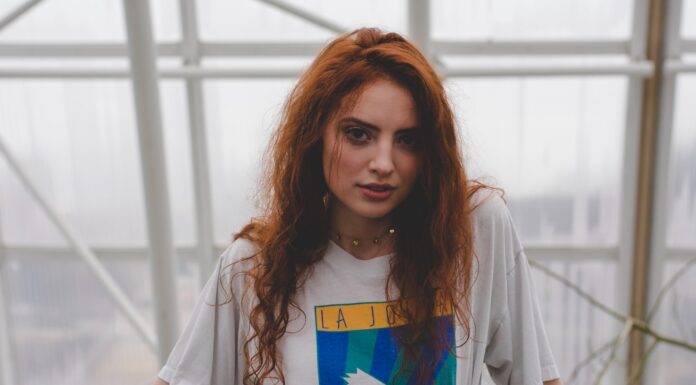 RED HOT woman standing inside room