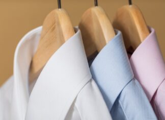 Lost in a Small Closet white and purple button up shirt