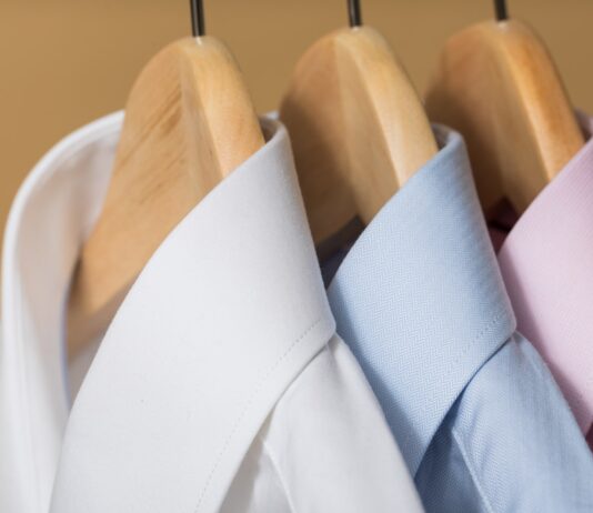 Lost in a Small Closet white and purple button up shirt