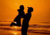 A Father’s Advice silhouette of man and woman kissing on beach during sunset