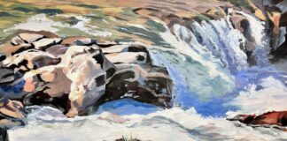 I hang around rivers and paint what I perceive to remember how I felt.