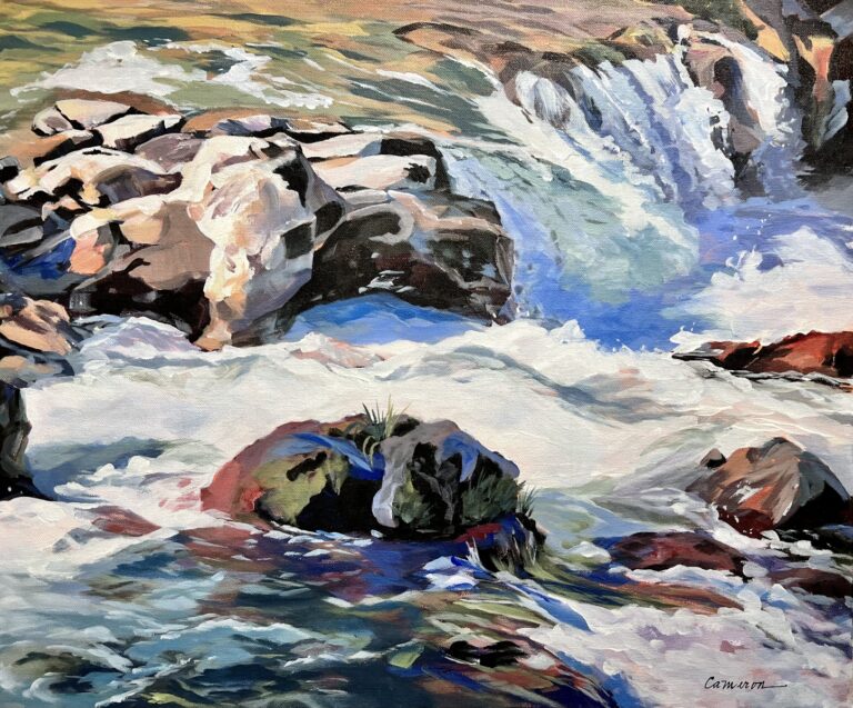 I hang around rivers and paint what I perceive to remember how I felt.