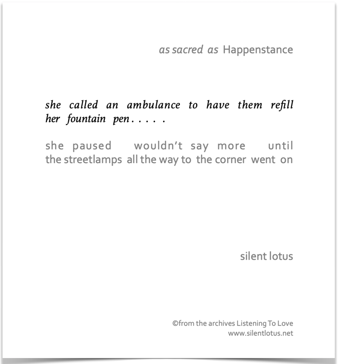 as sacred as Happenstance