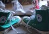 i remember the last time closeup photo of green Converse high-top sneakers