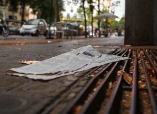 trash rolls like tumbleweeds