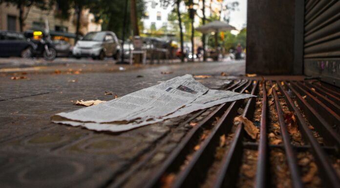 trash rolls like tumbleweeds