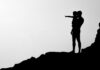 Show and Tell silhouette of man carrying child