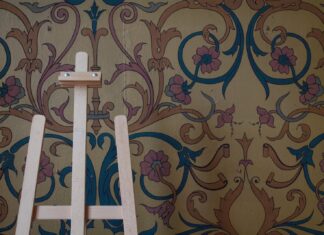 undone white wooden stand