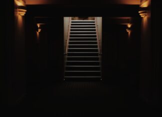 A Dream of the Basement black staircase in dark room