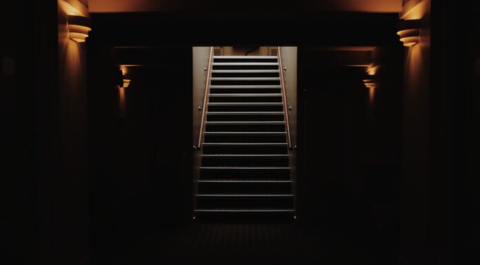 A Dream of the Basement black staircase in dark room