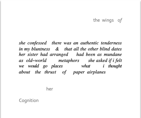 the wings of her Cognition