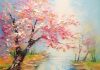 Apricot tree by the river .. Spring 2024 .. series of 4