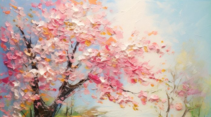 Apricot tree by the river .. Spring 2024 .. series of 4