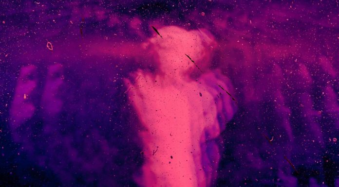 spectral cannibalization a purple and black photo of a person in the dark