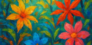 She is in the jungle. She cannot see the sky.