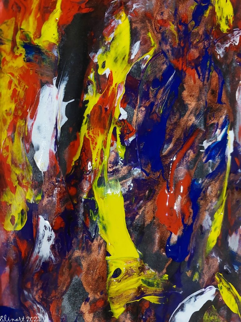 A Gallery of Nine Abstract Acrylic and Digital Paintings by Elina Ghanbari