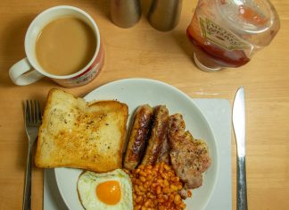 Narratives fried chicken on white ceramic plate