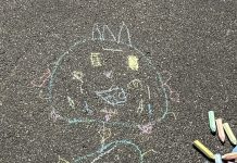 4 year old driveway chalk art