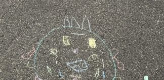 4 year old driveway chalk art
