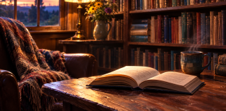The books on the shelves