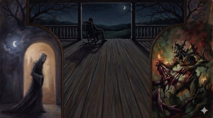 Sometimes I sit on my back porch at night