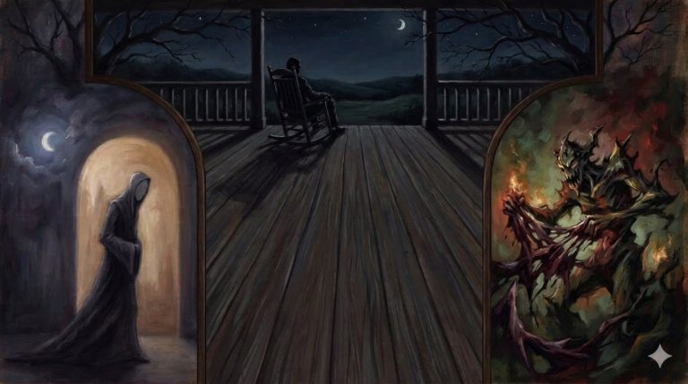 Sometimes I sit on my back porch at night